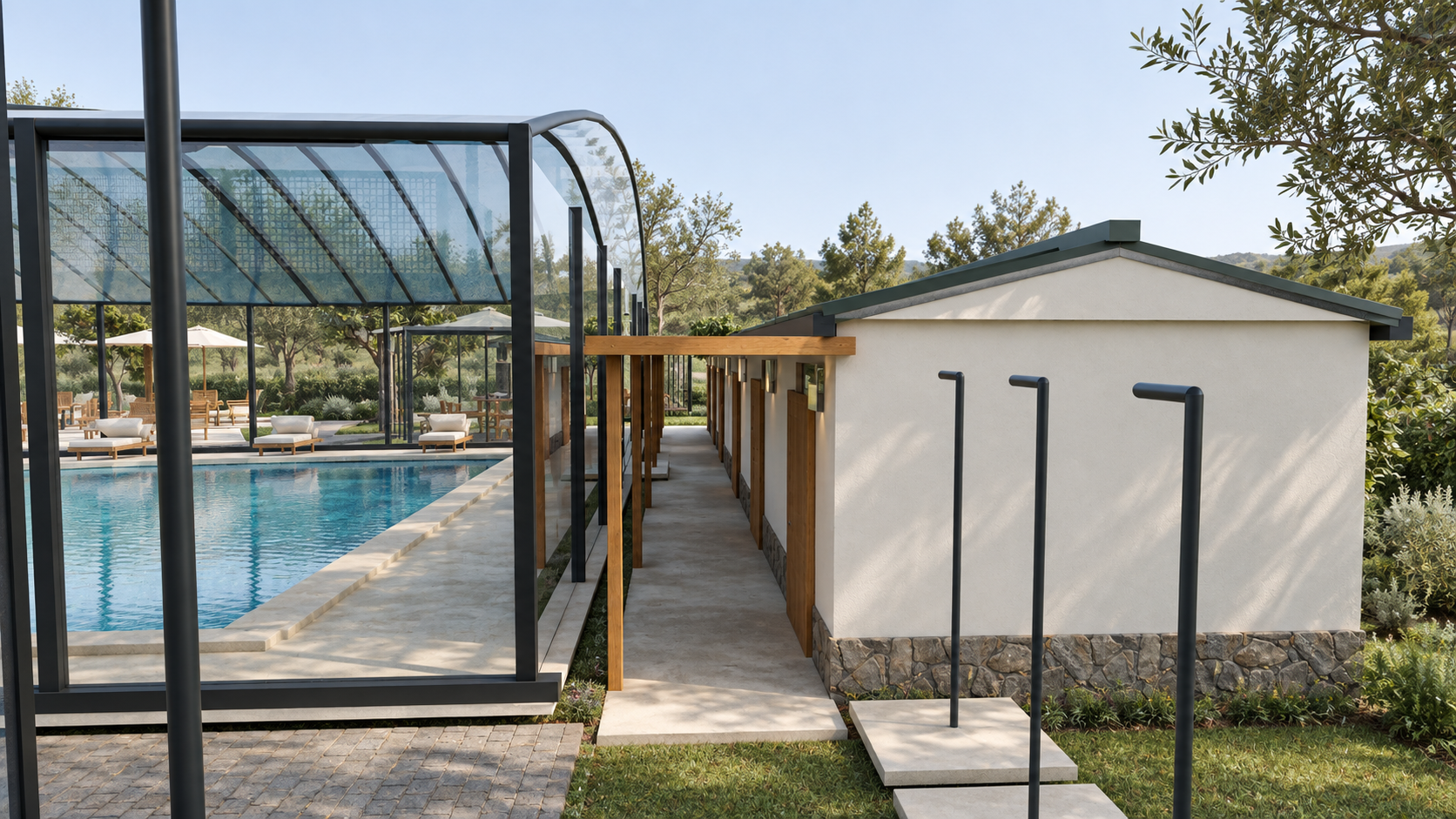Soyunma · Duş · WC · Üye Dolapları
